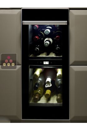 Dual temperature built in wine service cabinet - Right hinged