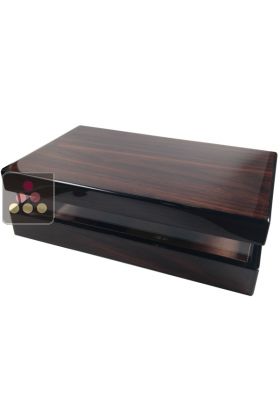 Glazed cigar humidor -  macassar ebony finish