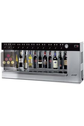 Single temperature 12-bottle wine dispenser with storage system