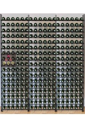 Modular metallic storage units for 306 bottles