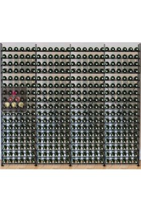 Modular metallic storage units for 408 bottles
