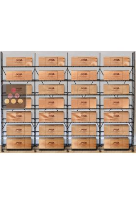 Storage solution for 28 wine cases