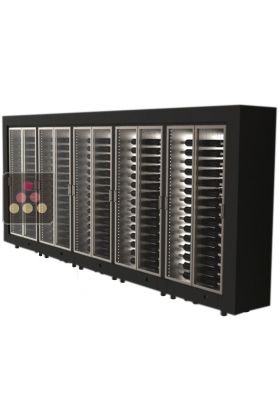 Combination of 5 freestanding modular multi purpose wine cabinets