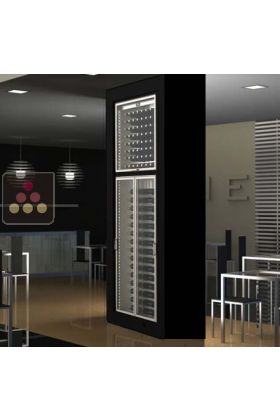 Combination of 2 modular multipurpose wine cabinets in an island unit