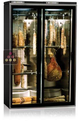 Combination of 2 delicatessen cabinets for up to 100kg with sliding doors