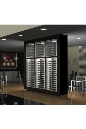 Combination of 6 modular multi purpose wine cabinets in an island unit