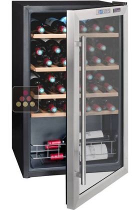 Single temperature wine service cabinet