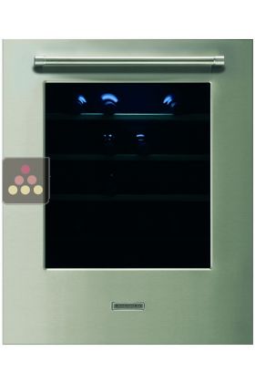 Dual temperature built in wine cabinet for storage and/or service