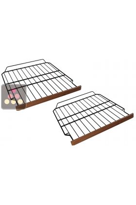 Set of 2 steel wire storage shelves with wooden front for ACI-CLI810 wine cabinet