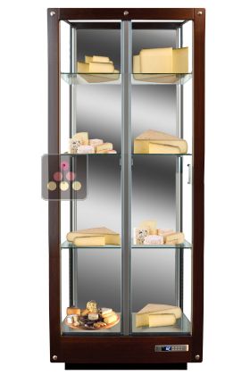 3-sided refrigerated display cabinet for storage or service of cheese