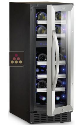 Dual temperature wine cabinet for storage and/or service