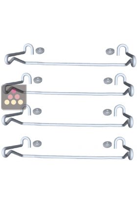 Pack of 4 Chain My Wine brackets for wall or ceiling fixing 