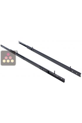 Set of 2 rails for 1 sliding shelf