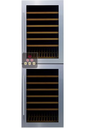 Dual temperature built in wine service cabinet