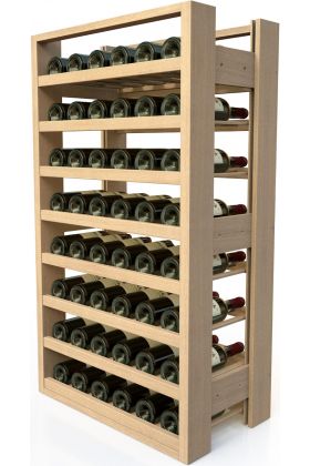 Wooden storage rack for 48 bottles