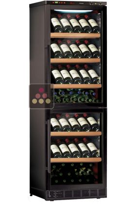 Combined 2 Single temperature built-in wine service or storage cabinets