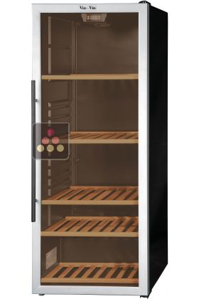 Multi-temperature wine service and storage cabinet