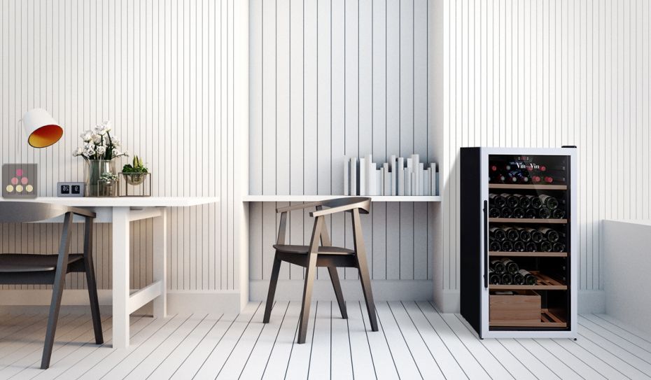 Multi-temperature wine service and storage cabinet