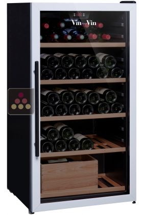 Multi-temperature wine service and storage cabinet