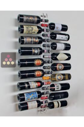 Wall Wine Rack in Clear Plexiglass for 18 bottles (optional lighting LED)