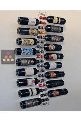 Wall Wine Rack in Clear Plexiglass for 18 bottles