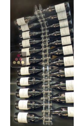 Wine Rack in Clear Plexiglass for wall and ceiling for 22 bottles