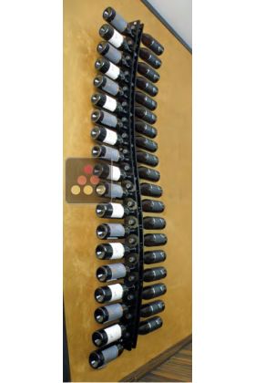 Wall Wine Rack in Black Plexiglass for 38 bottles