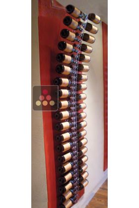 Wall Wine Rack in Clear Plexiglass for 38 bottles - (optional LED lighting)