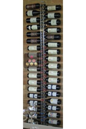 Wall Wine Rack in Clear Plexiglass for 38 bottles - (optional LED lighting)