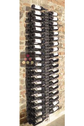 Wall Wine Rack in Clear Plexiglass for 76 bottles - (optional LED lighting)
