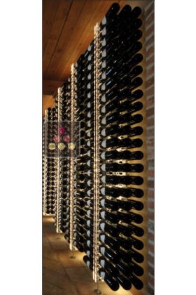 Wall Wine Rack in Clear Plexiglass for 138 bottles - (optional LED lighting)