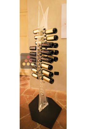 Free Standing display in Plexiglass for 28 bottles