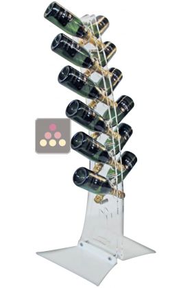 Free Standing display in Plexiglass for 12 champagne bottles