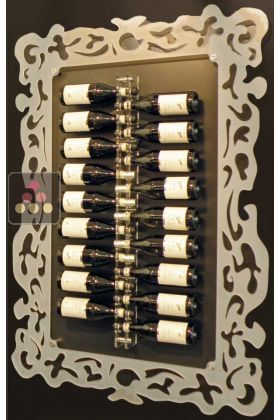 Clear plexiglass frame for wall wine rack