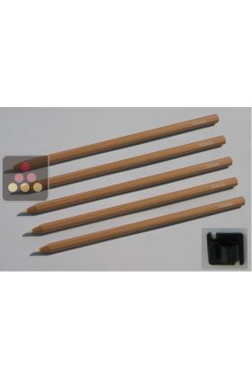 Set of 5 chalks + holder