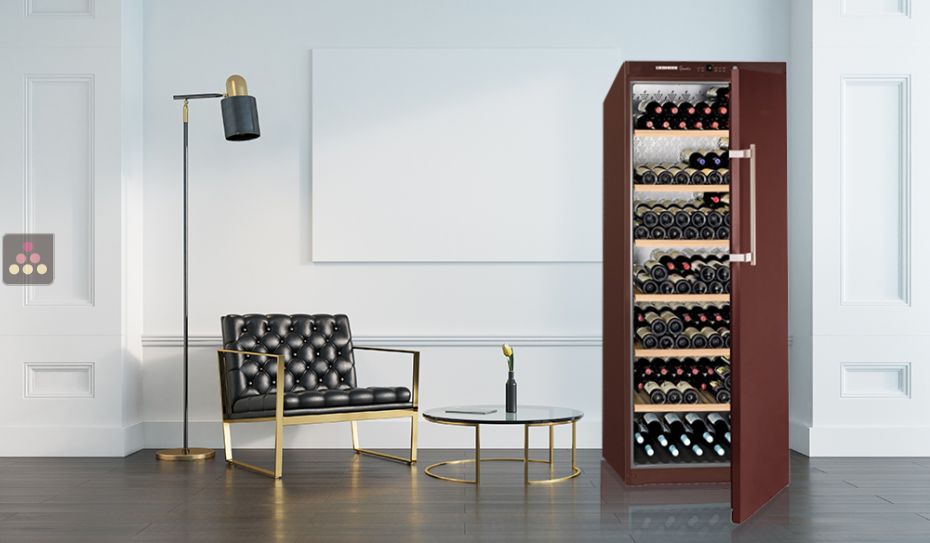 Single temperature wine ageing and service cabinet 