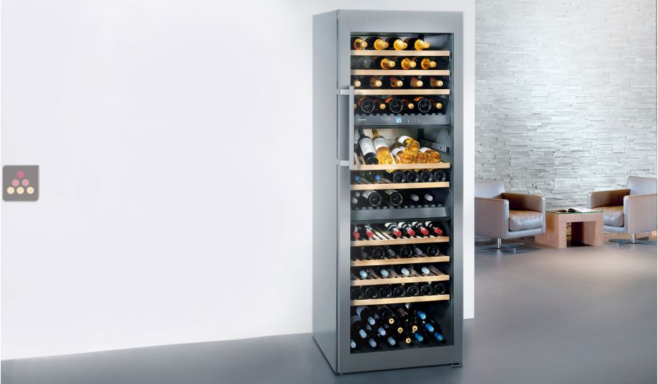 Wine cabinet for the storage and service of wine
