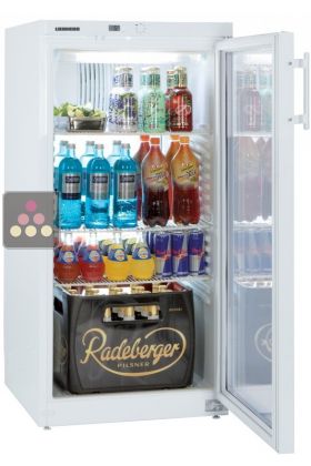 Freestanding fridge with glass door - 250L
