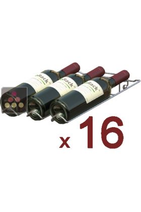 Set of 16 chrome wine cradles for 3 75cl bottles - Rollover position 