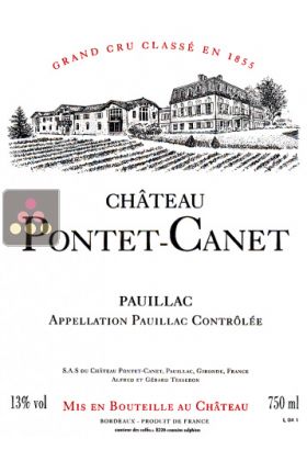 Red Wine Pontet Canet - Pauillac 5° Cru Classé - 2007 0.75 L