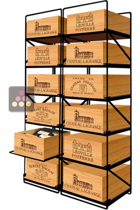 The only solution for storing 12 cases of wine and 144 bottles