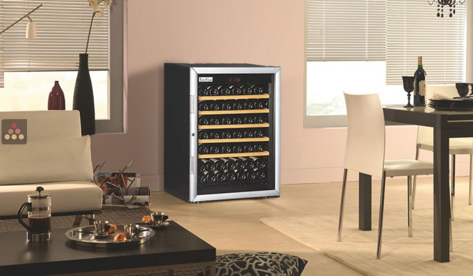 Multi temperature wine service and storage cabinet - Sliding shelves