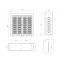 Built-in combination of two professional multi-temperature wine display cabinets - Inclined bottles - Flat frame