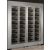 Built-in combination of two professional multi-temperature wine display cabinets - Inclined bottles - Flat frame