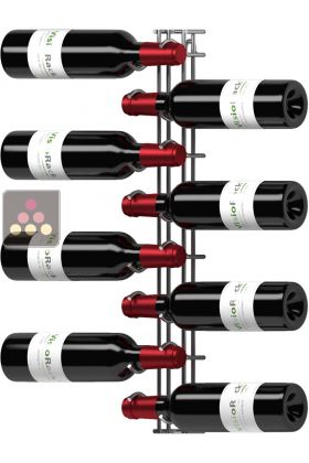 Horizontal wall rack for 8 x 75cl bottles