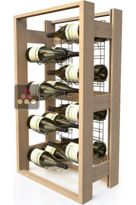 Wooden storage rack for 48 Magnum bottles