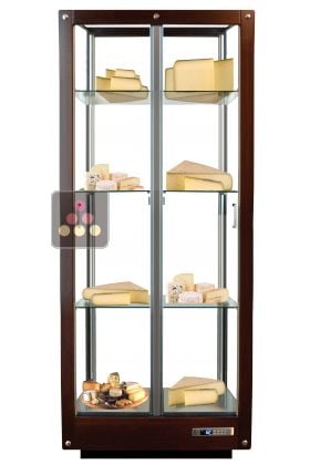 4-sided refrigerated display cabinet for storage or service of cheese