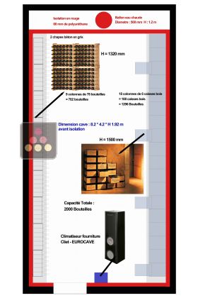 Insulation, finishing and cellar fittings. Supply of storage furniture. Customer's air conditioning installation.