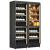 Built-in combination of 3 wine cabinets and one cheese cabinet - Inclined bottle display
