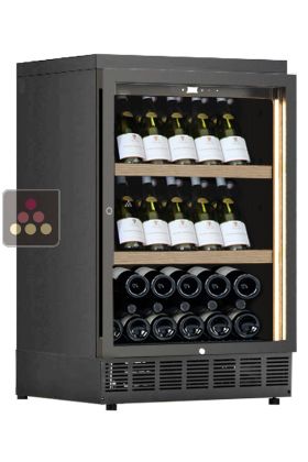 Built-in single temperature wine cabinet for wine storage or service - Inclined bottles